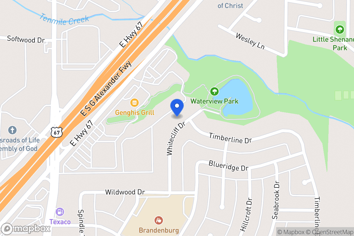 Map of 1807 Whitecliff Dr