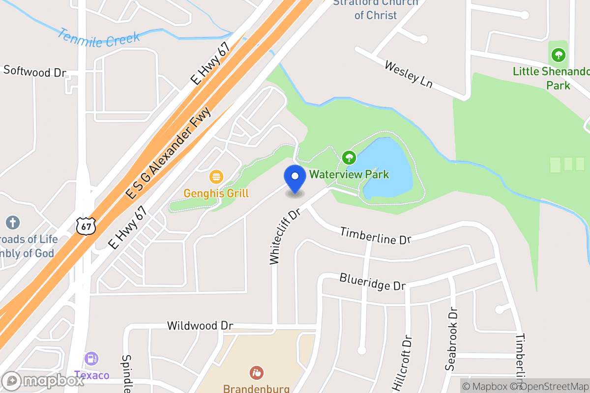 Map of 1803 Whitecliff Dr