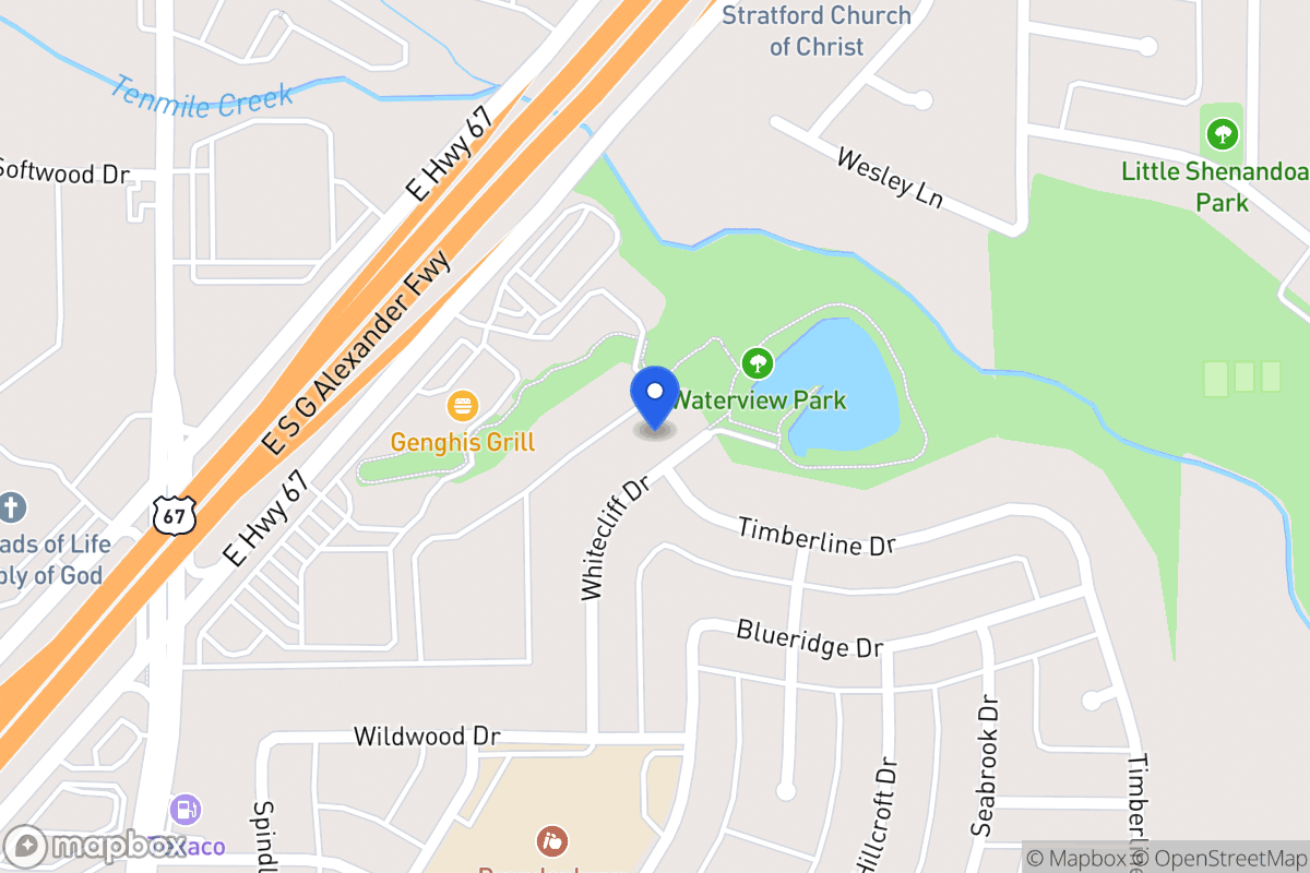 Map of 1707 Whitecliff Dr