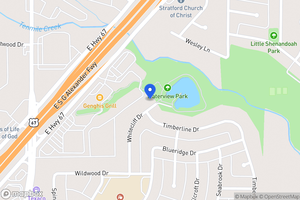 Map of 1703 Whitecliff Dr