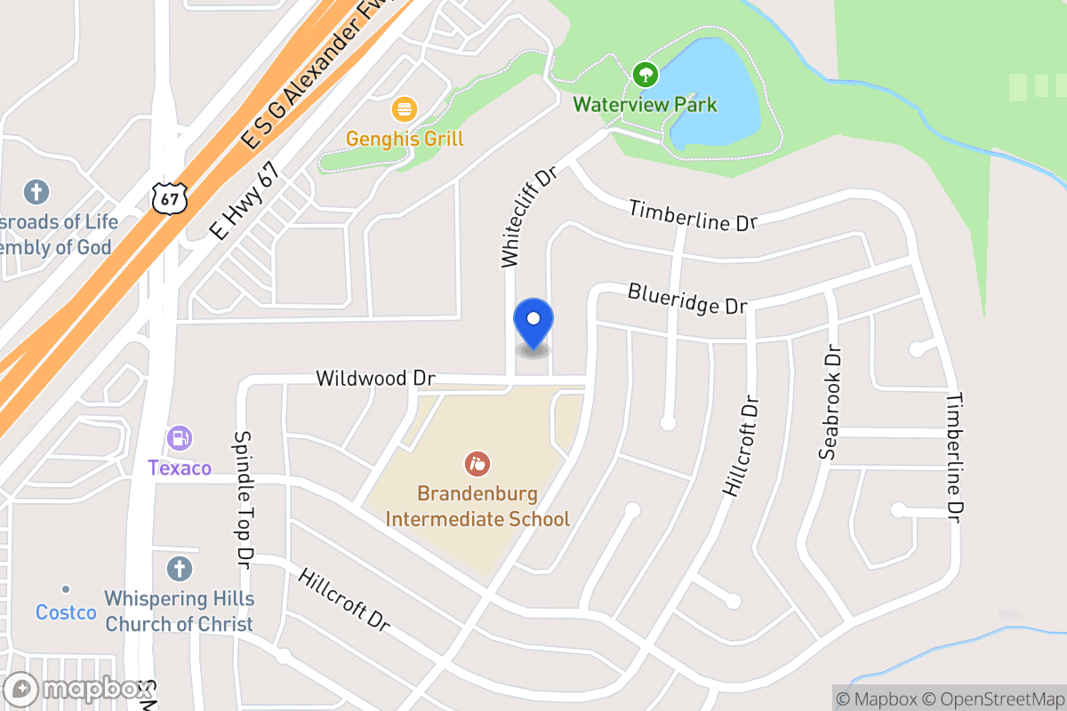 Map of 1842 Whitecliff Dr