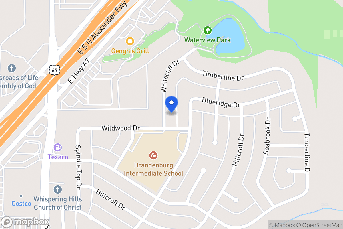 Map of 1838 Whitecliff Dr