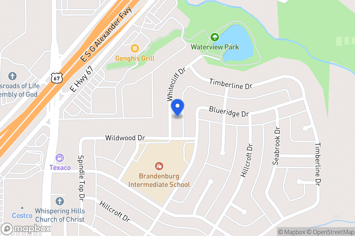 Map of 1834 Whitecliff Dr