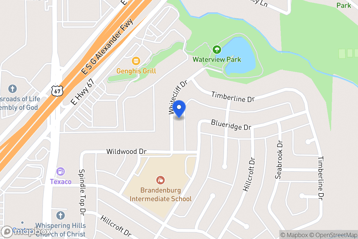Map of 1826 Whitecliff Dr