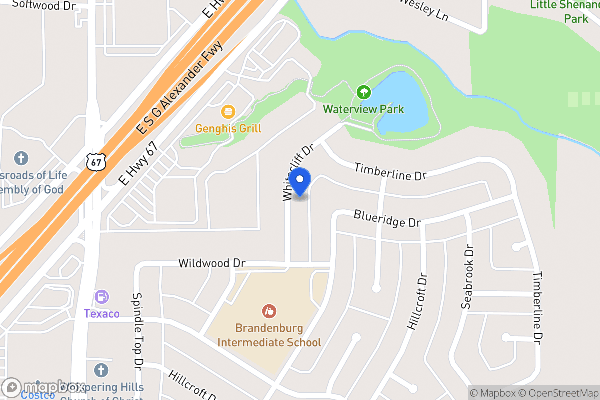 Map of 1822 Whitecliff Dr