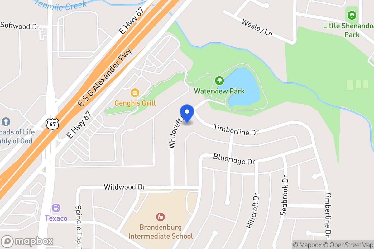 Map of 1806 Whitecliff Dr