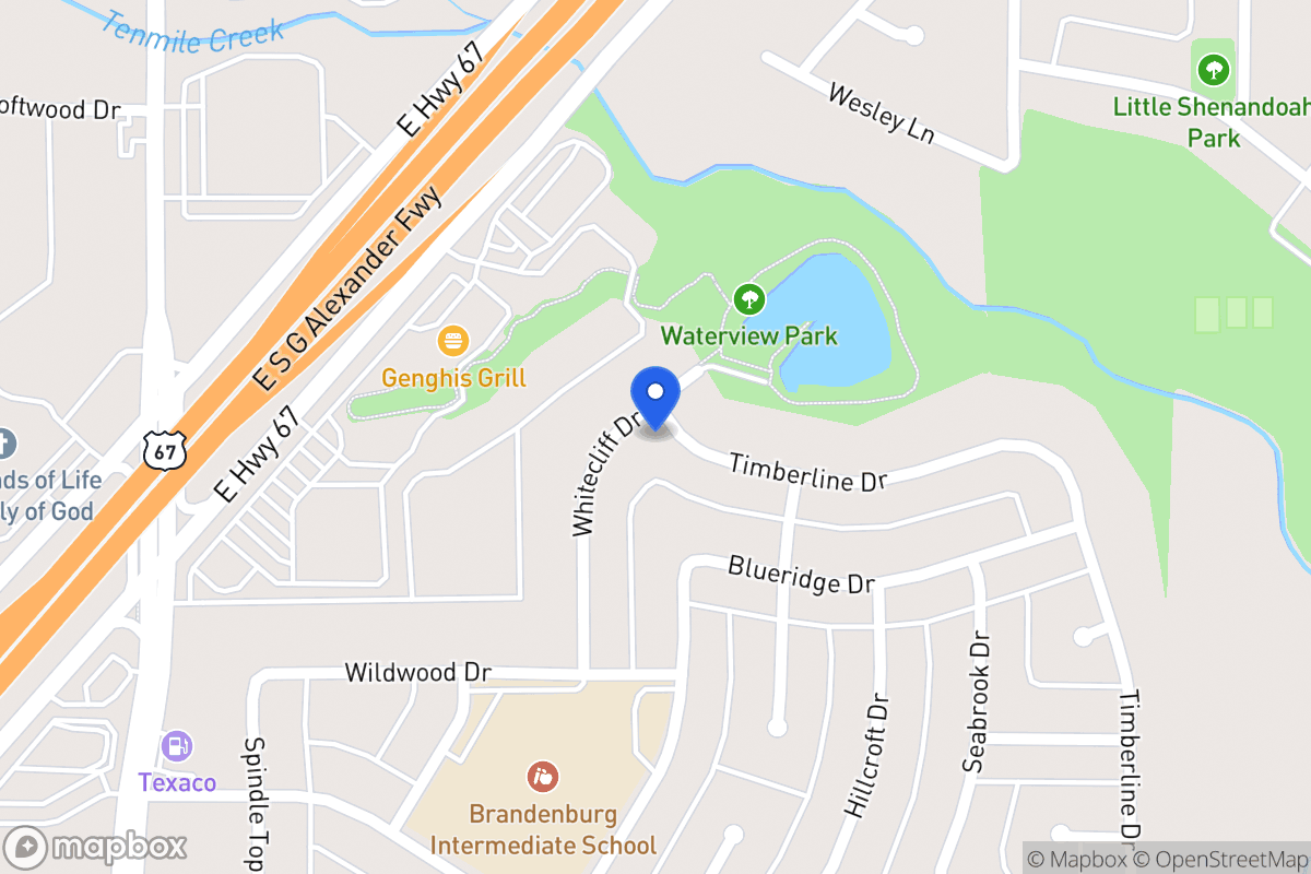 Map of 1802 Whitecliff Dr