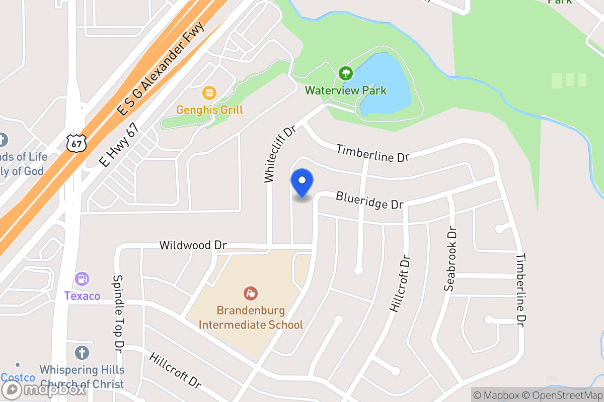 Map of 1831 Blueridge Dr