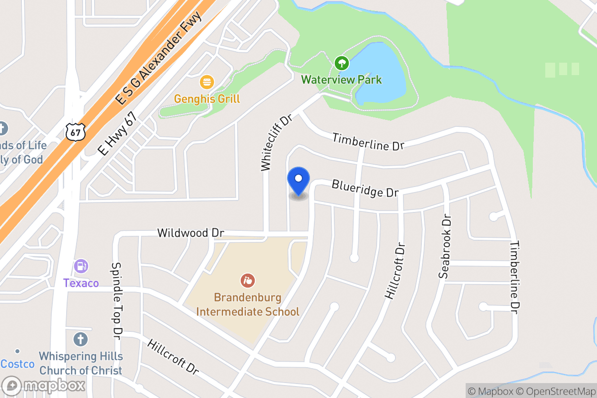 Map of 1835 Blueridge Dr