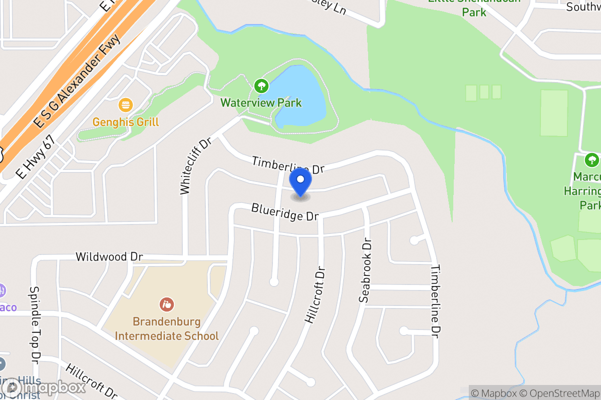 Map of 407 Blueridge Dr