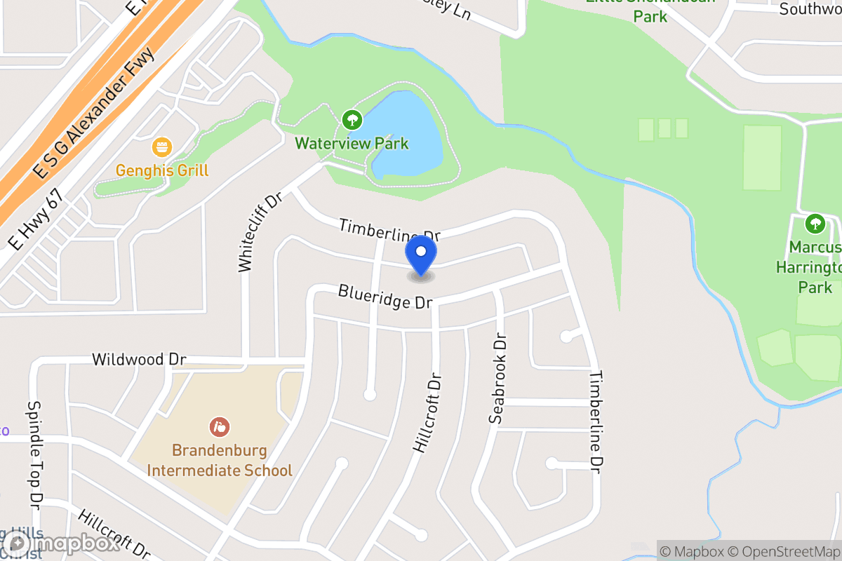 Map of 411 Blueridge Dr