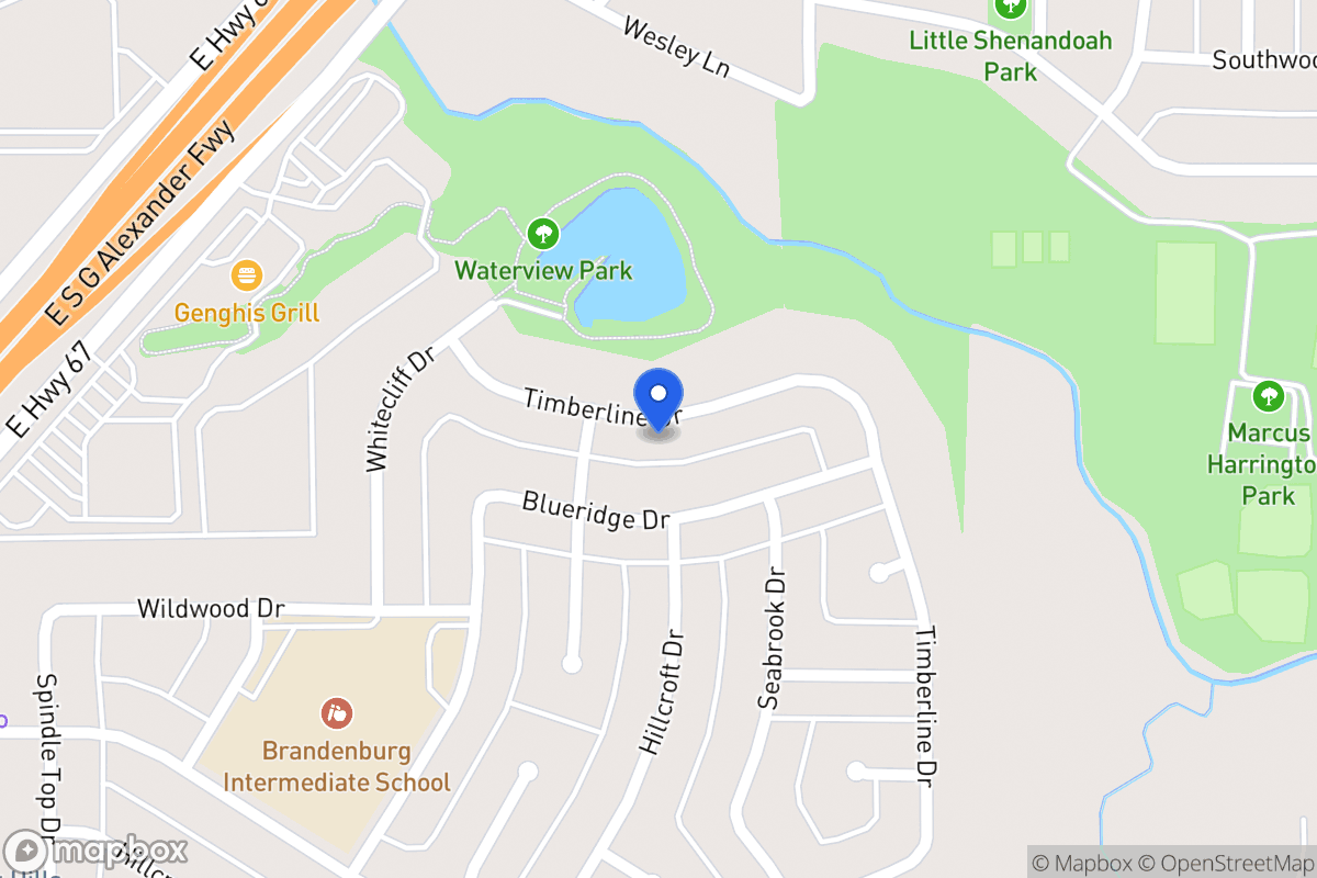 Map of 410 Timberline Dr