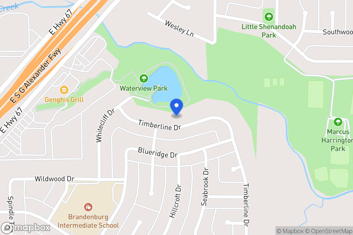 Map of 411 Timberline Dr