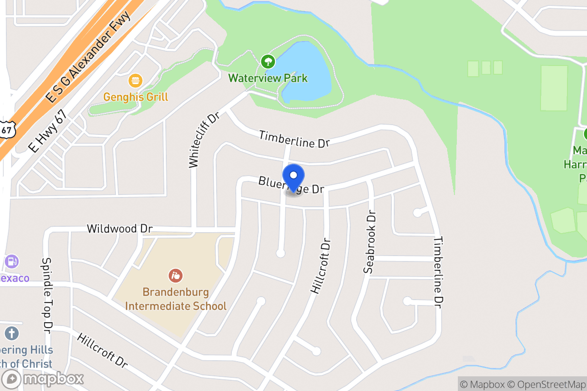 Map of 402 Blueridge Dr