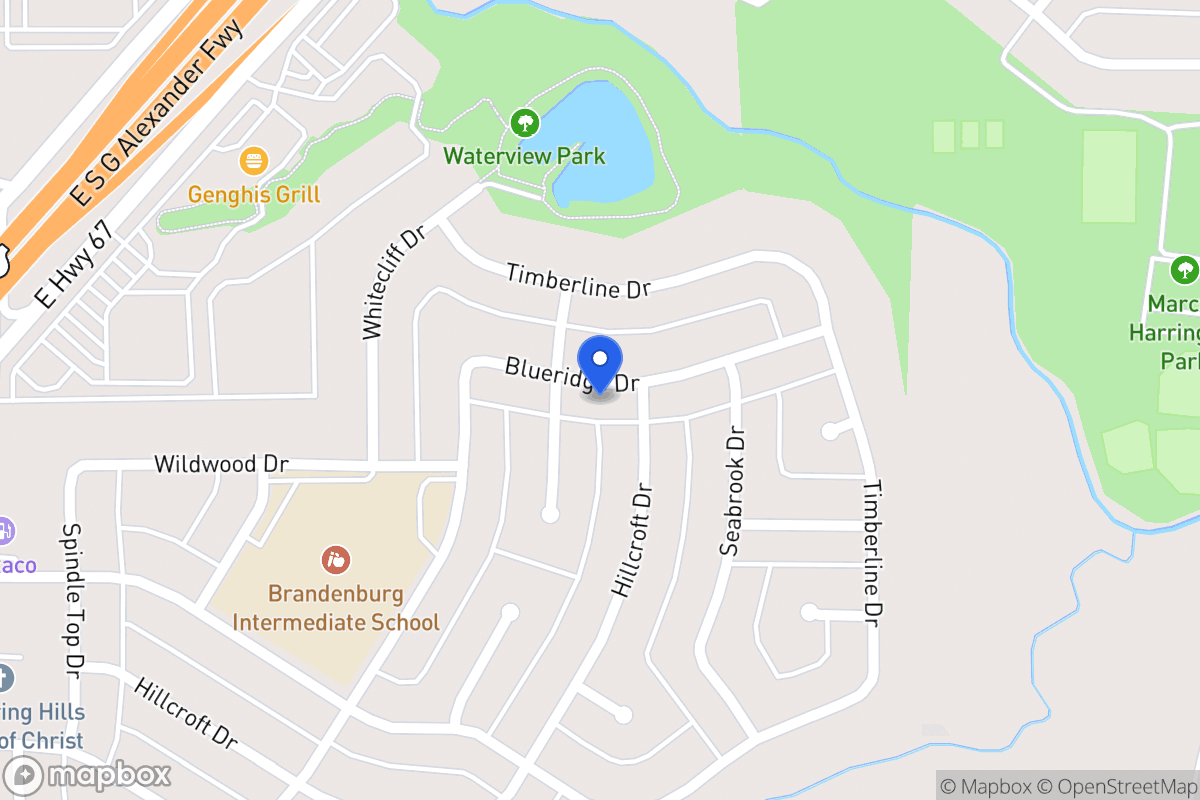 Map of 406 Blueridge Dr