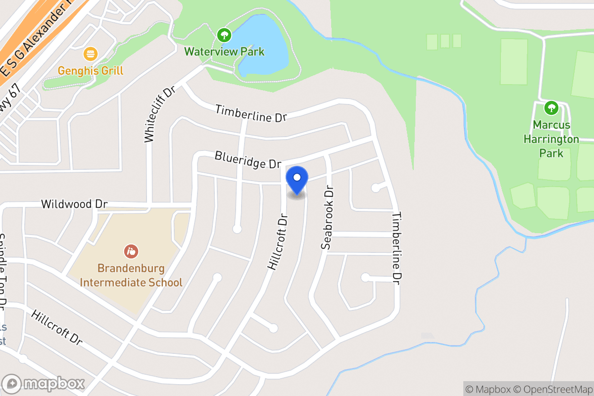 Map of 1806 S Hillcroft Dr