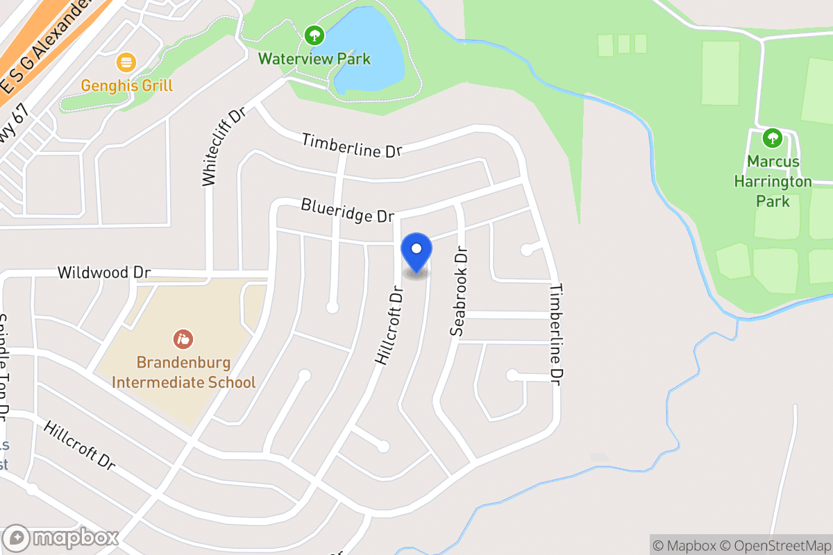 Map of 1810 S Hillcroft Dr
