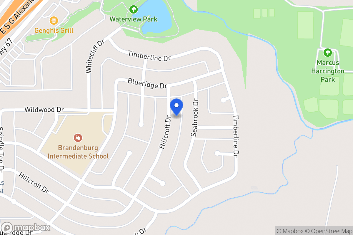 Map of 1814 S Hillcroft Dr