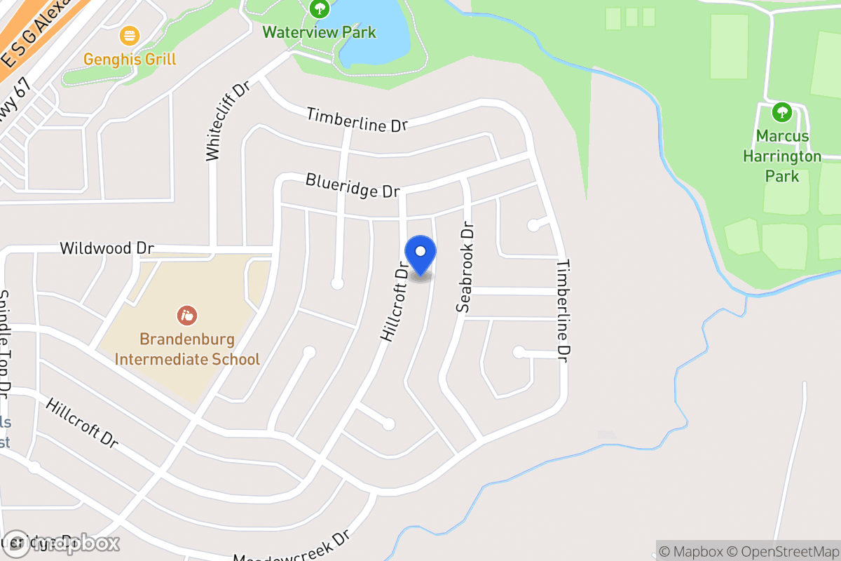 Map of 1818 S Hillcroft Dr