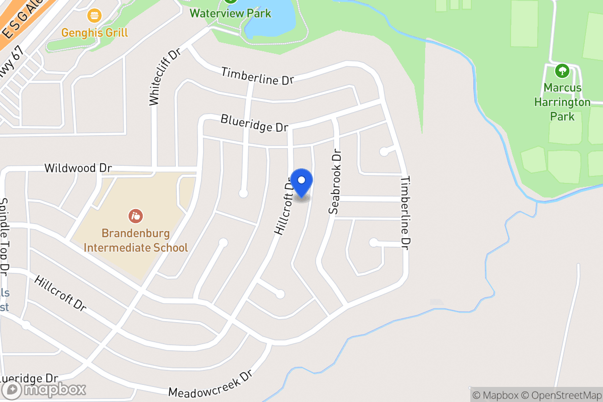 Map of 1822 S Hillcroft Dr