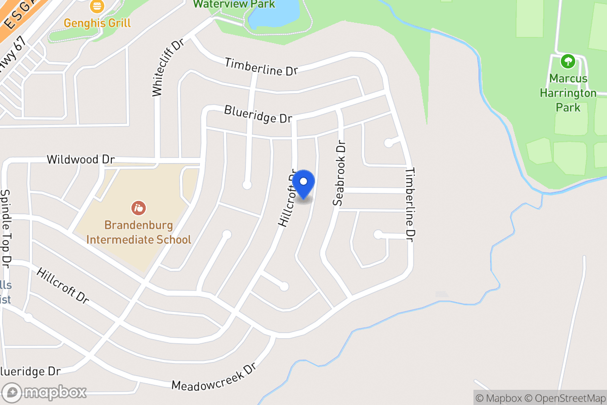 Map of 1826 S Hillcroft Dr