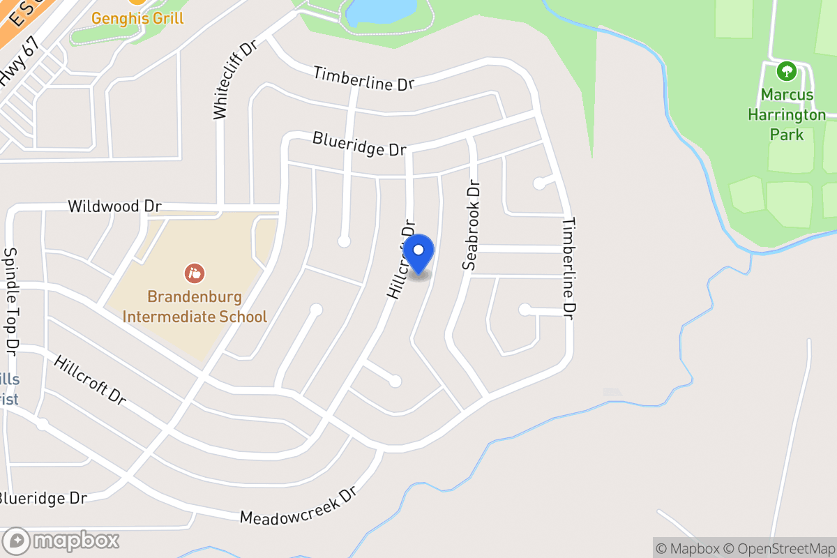 Map of 1830 S Hillcroft Dr