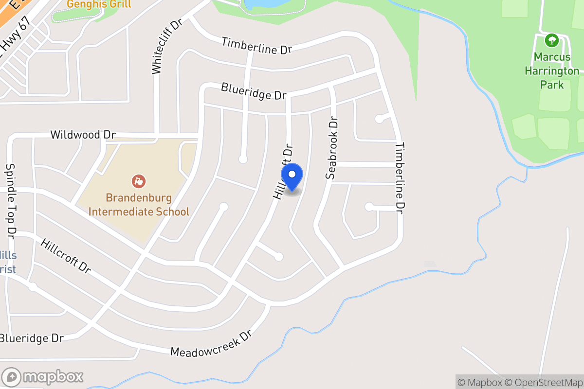 Map of 1834 S Hillcroft Dr