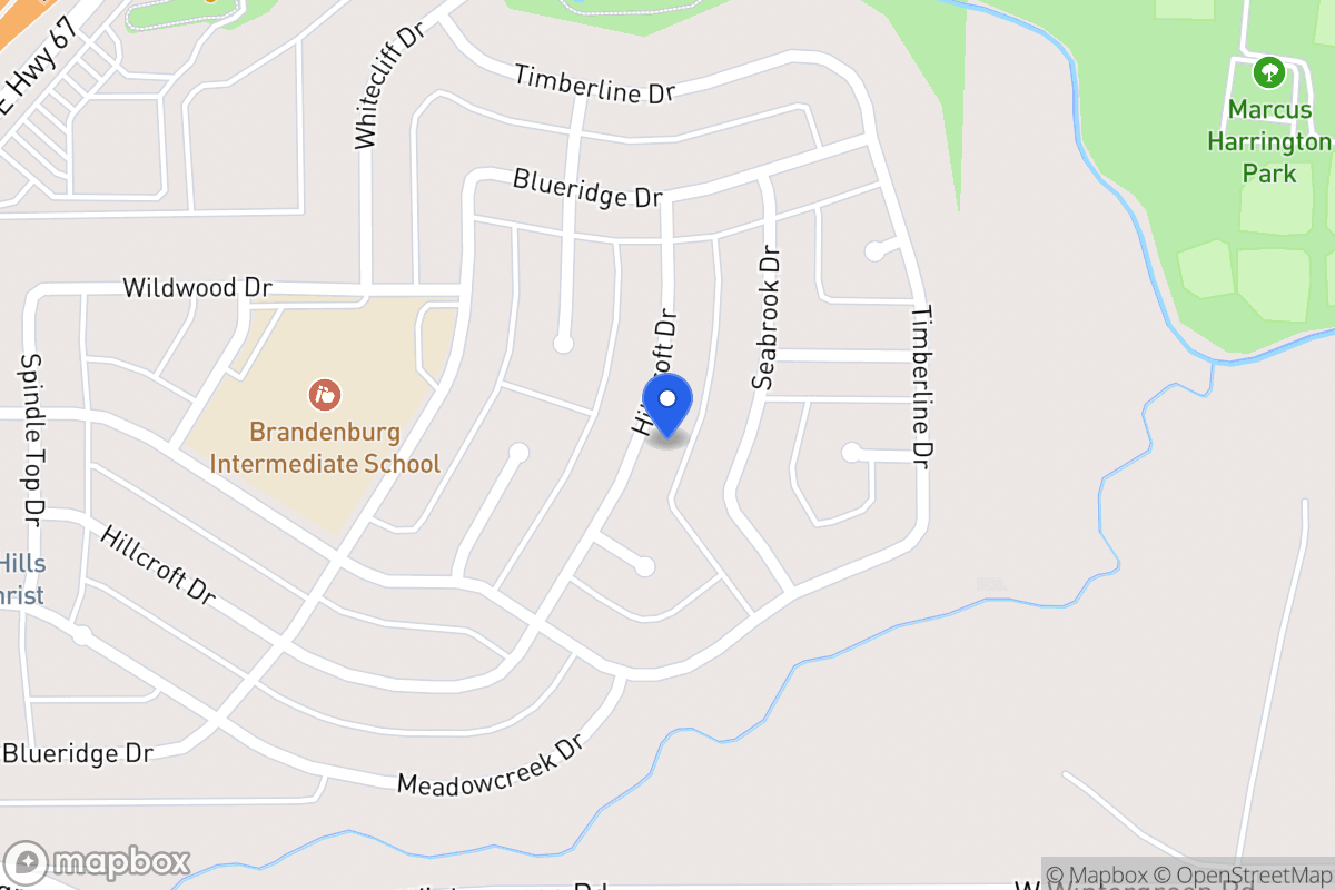 Map of 1902 S Hillcroft Dr