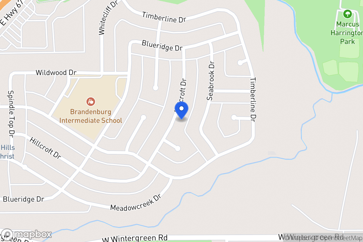 Map of 1906 S Hillcroft Dr