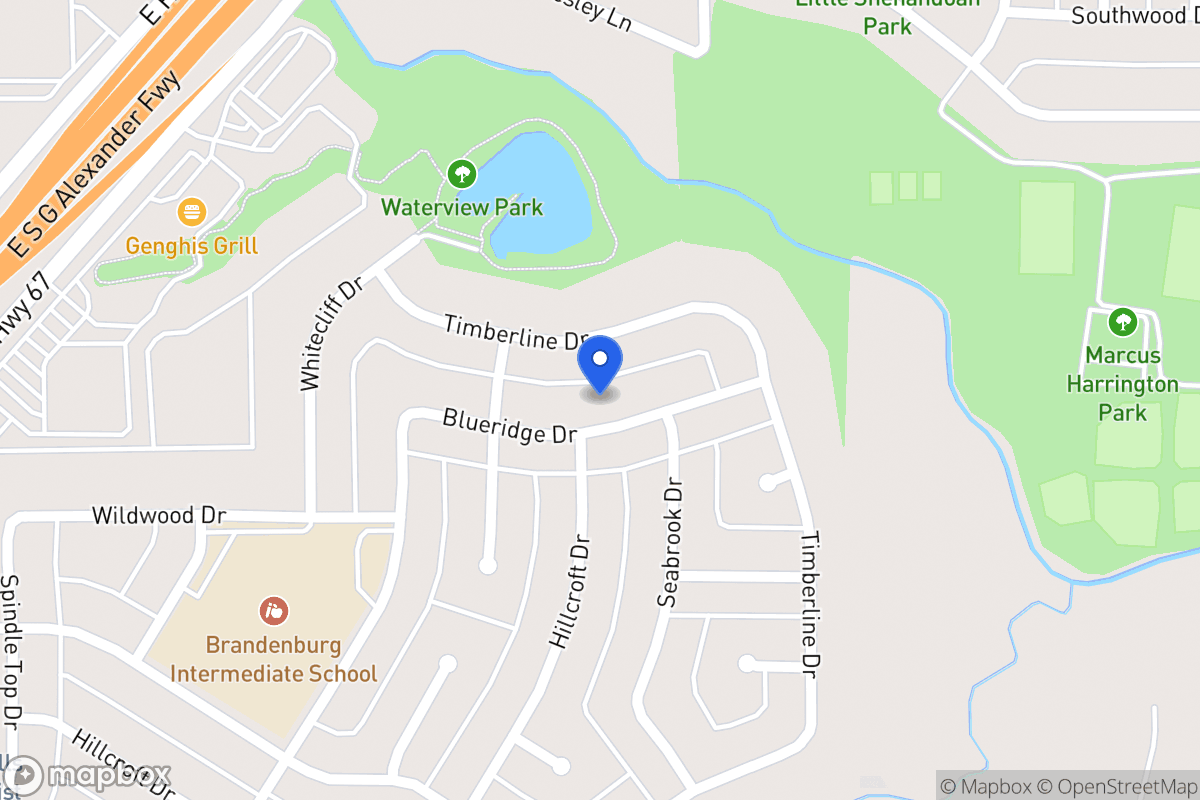 Map of 419 Blueridge Dr
