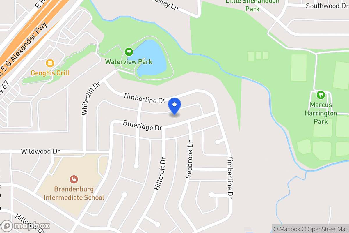 Map of 423 Blueridge Dr