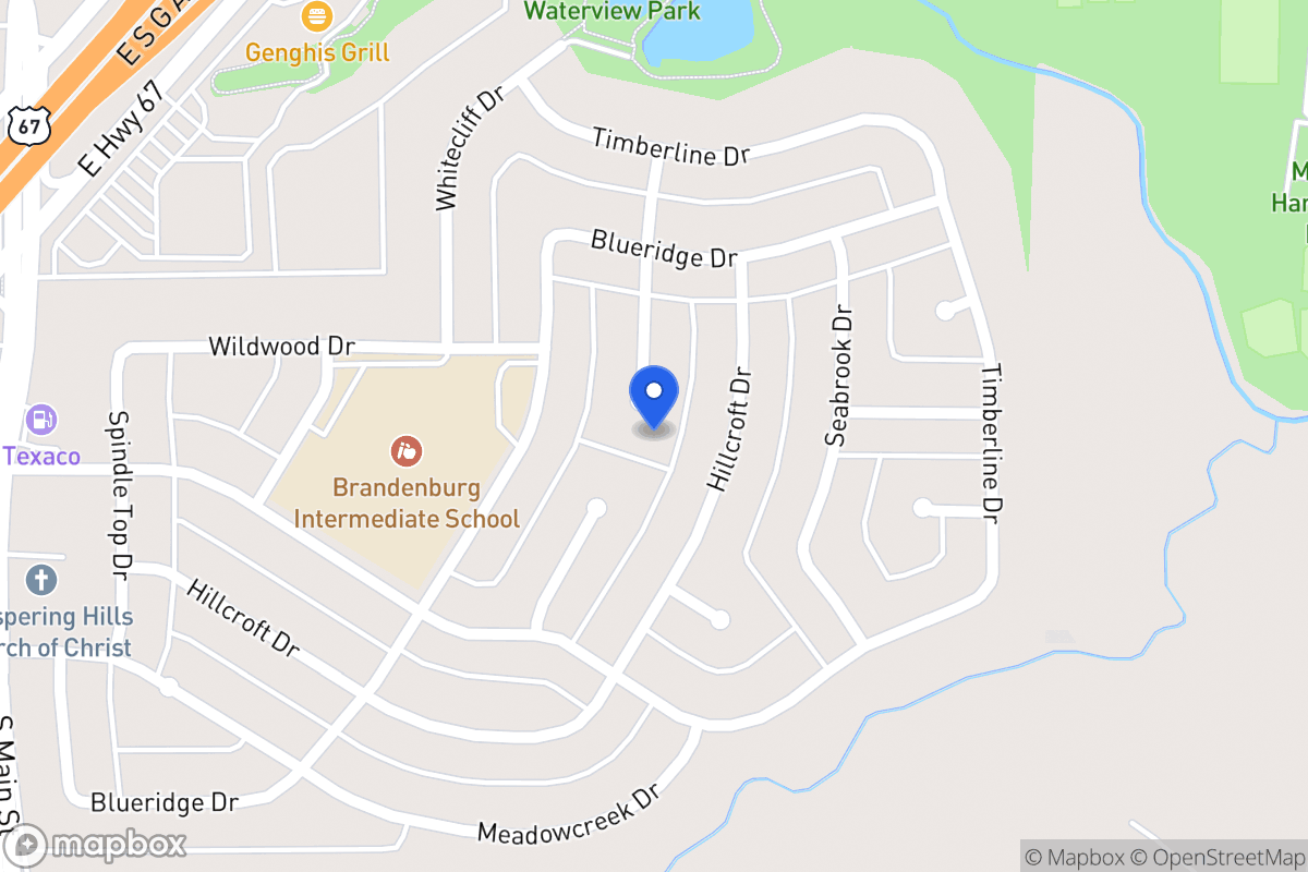 Map of 1822 Crystal Springs Dr
