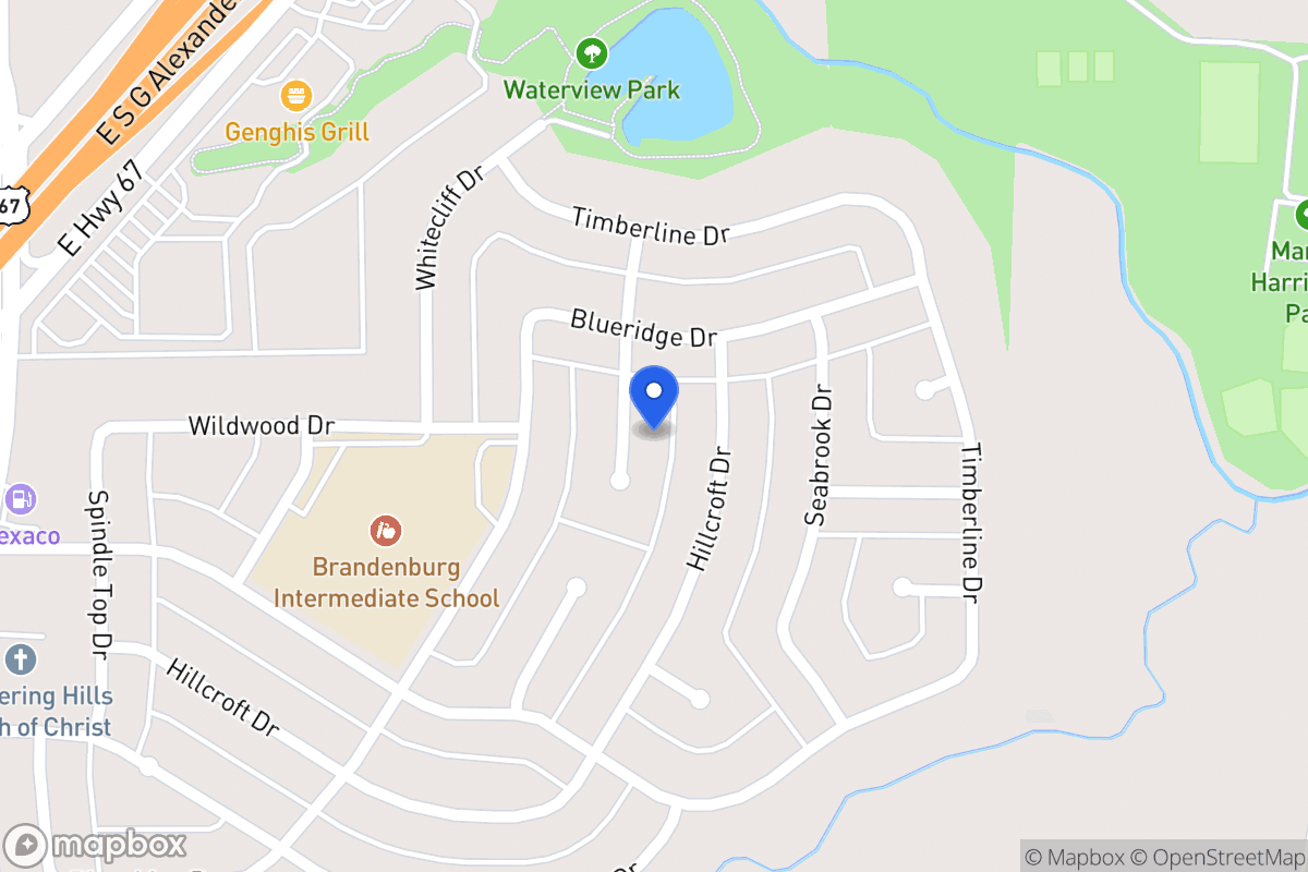 Map of 1810 Crystal Springs Dr