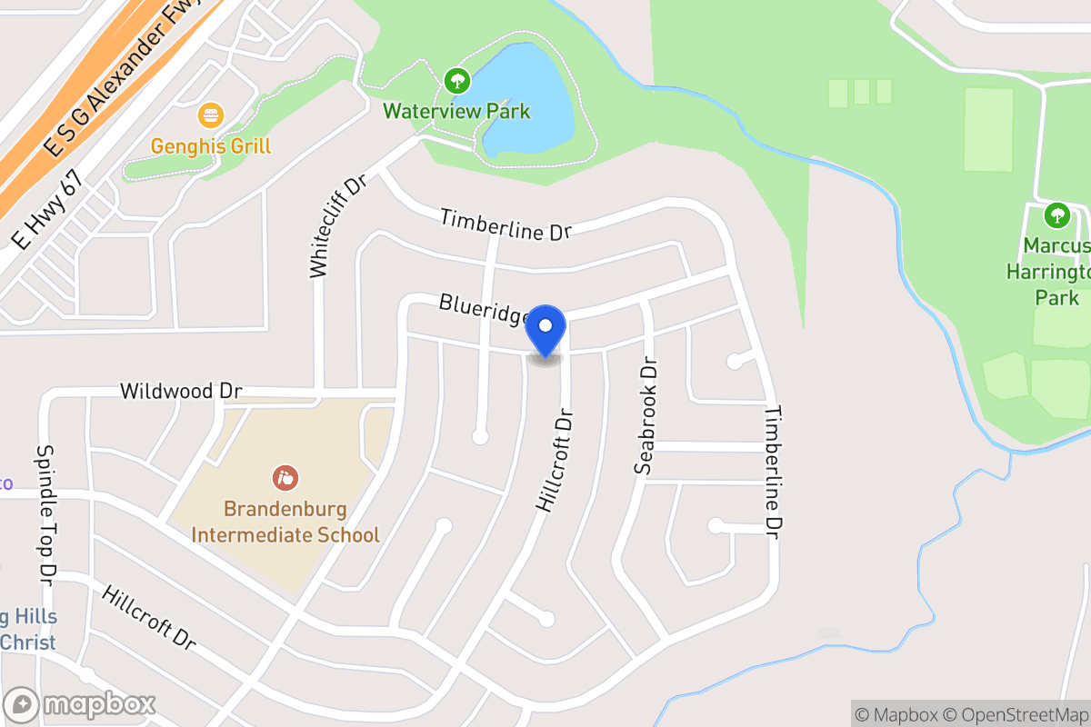 Map of 1803 S Hillcroft Dr