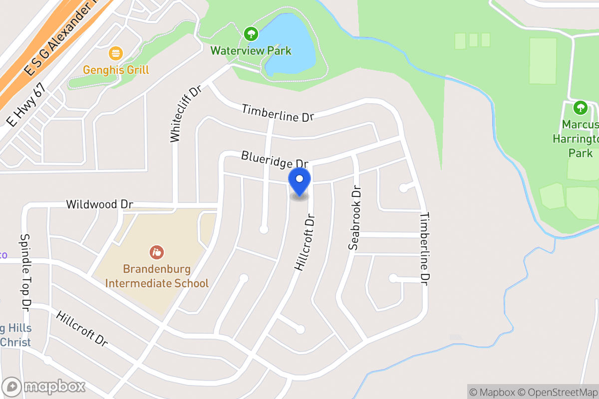 Map of 1807 S Hillcroft Dr