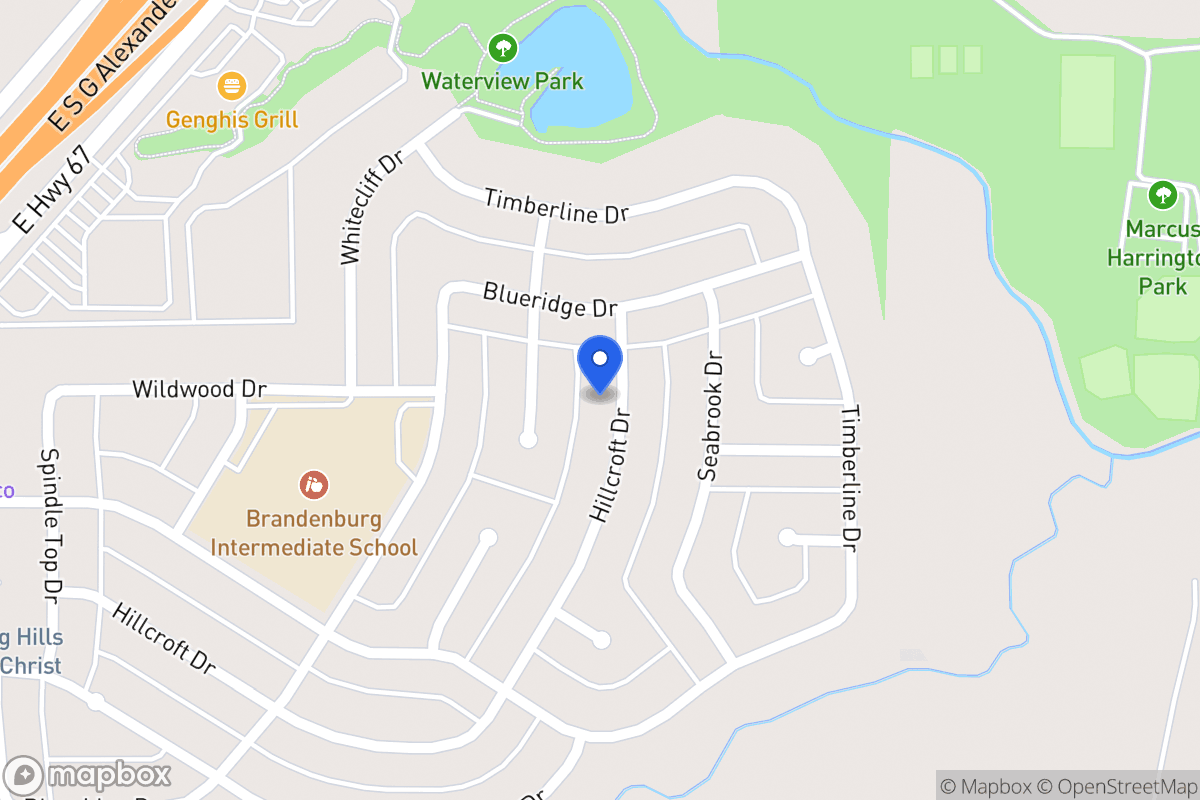 Map of 1811 S Hillcroft Dr