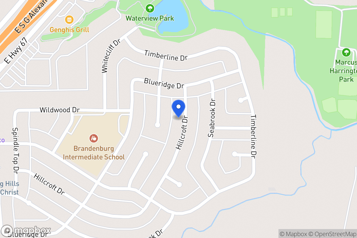 Map of 1815 S Hillcroft Dr