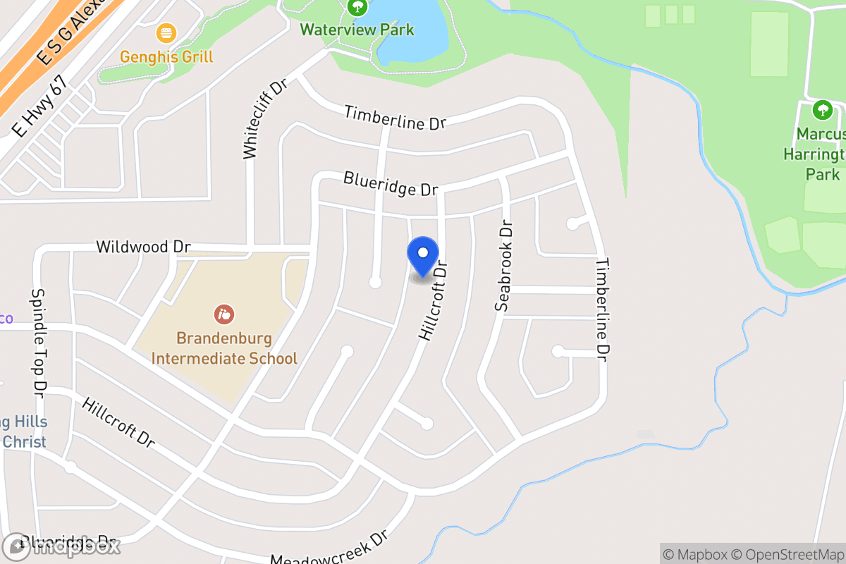 Map of 1819 S Hillcroft Dr