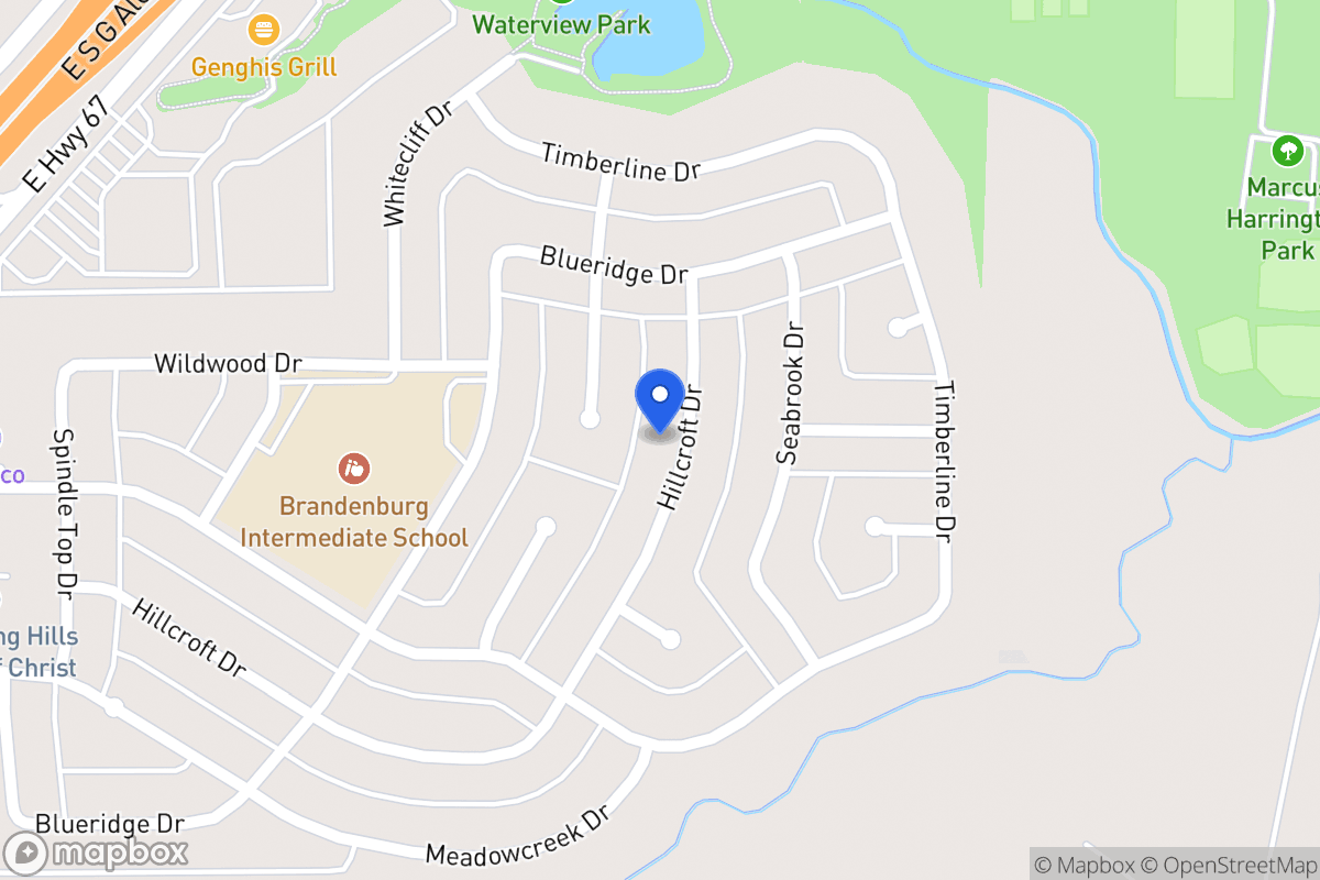 Map of 1823 S Hillcroft Dr