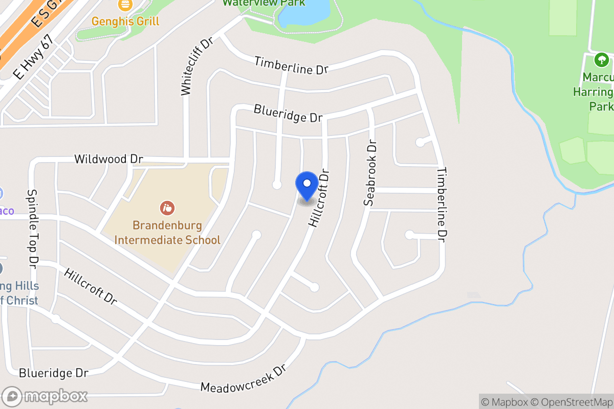 Map of 1827 S Hillcroft Dr