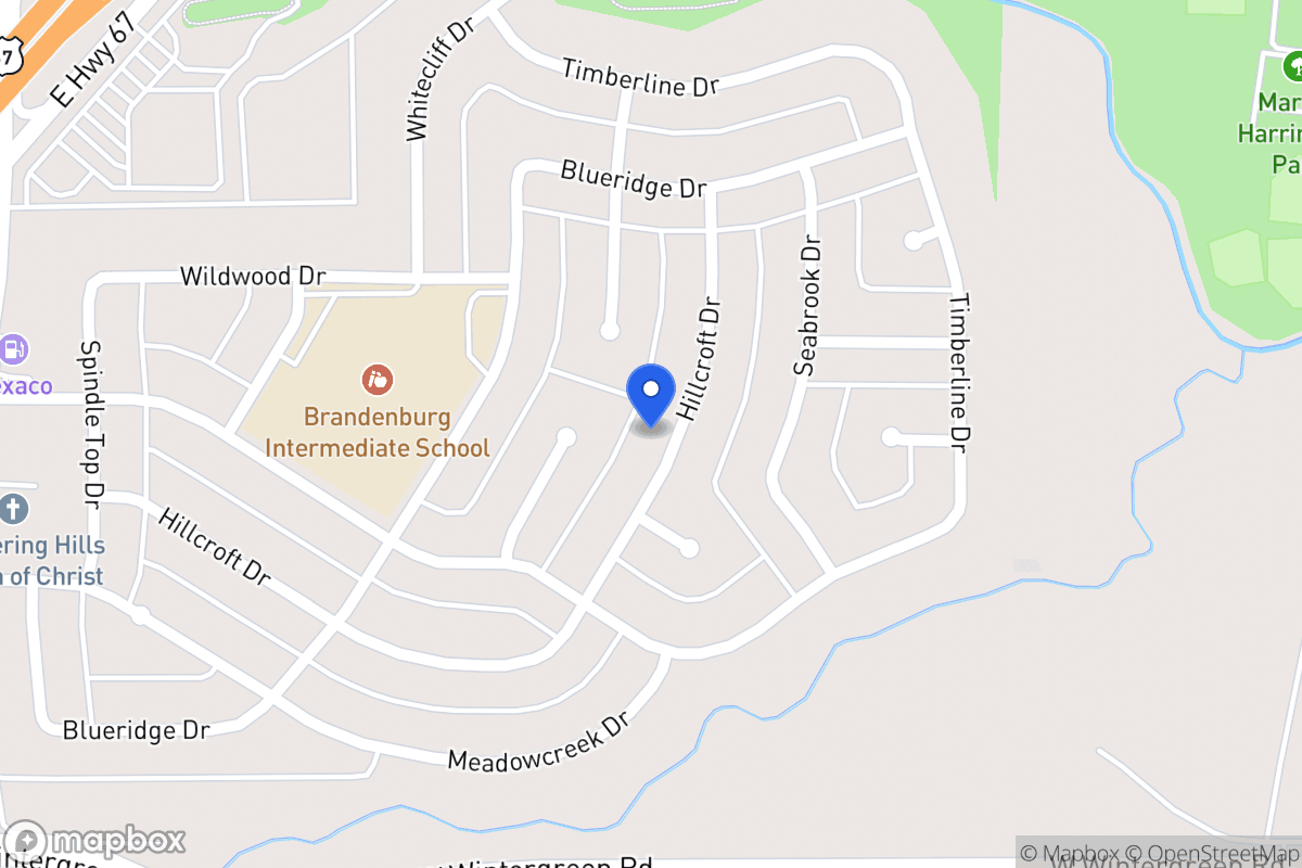 Map of 1907 S Hillcroft Dr