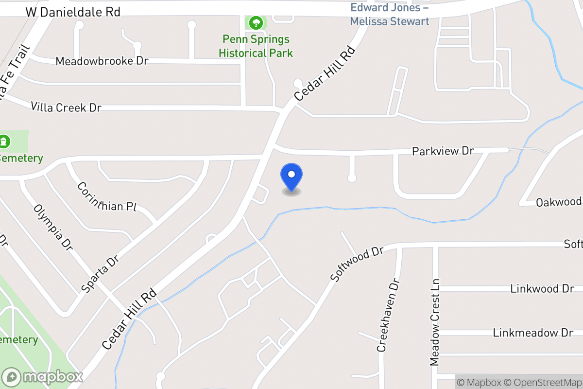 Map of 1634 Cedar Hill Rd