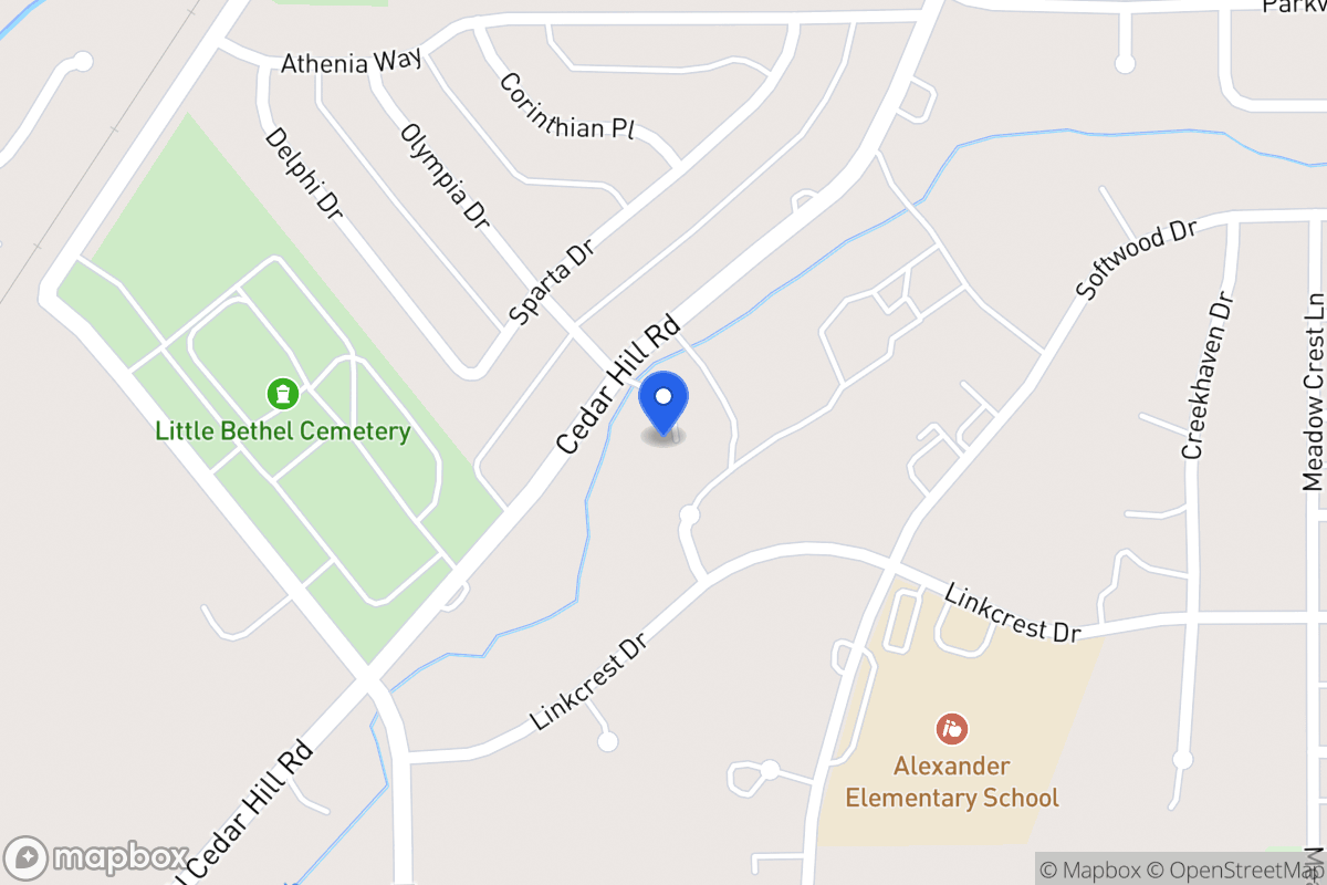 Map of 1722 Cedar Hill Rd