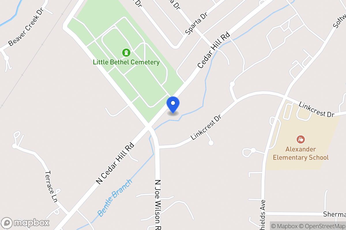 Map of 1810 Cedar Hill Rd