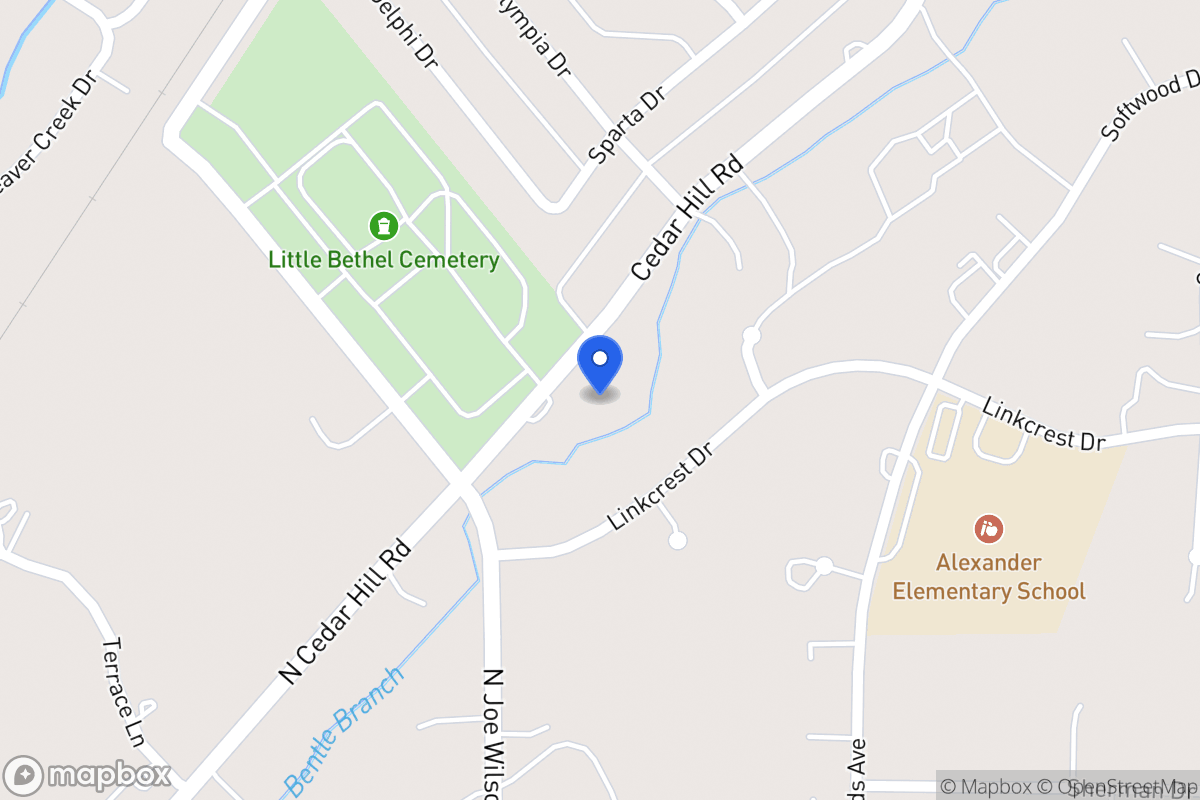 Map of 1806 Cedar Hill Rd