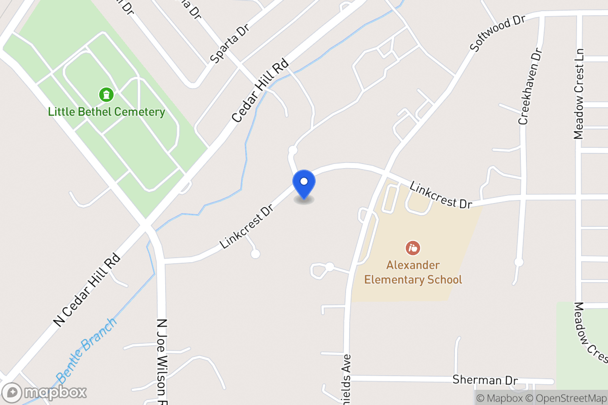 Map of 602 Linkcrest Cir