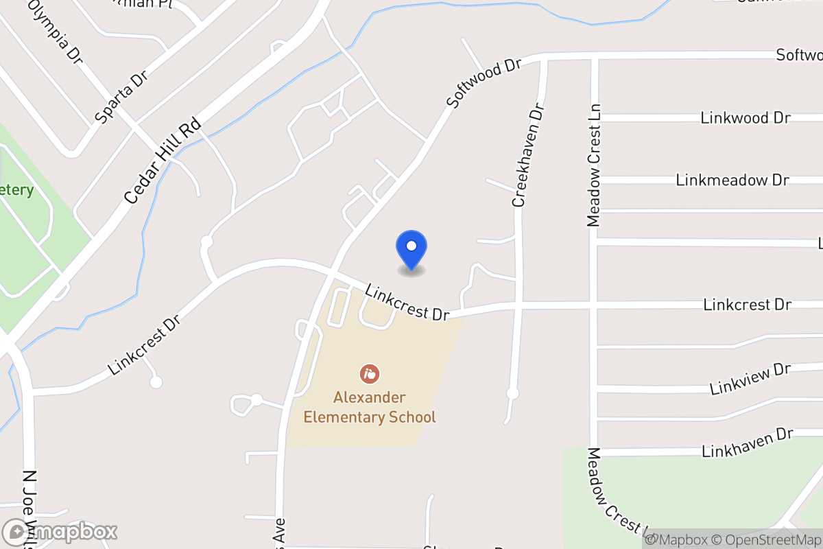 Map of 411 Linkcrest Dr