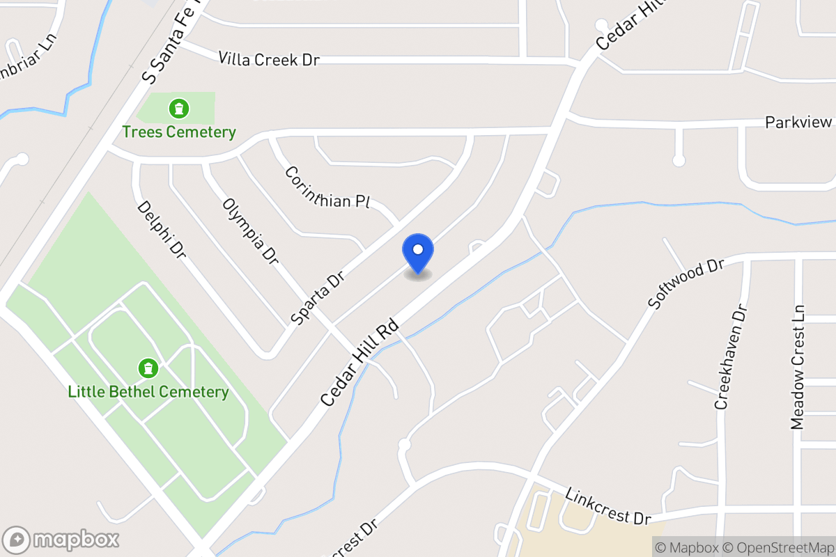 Map of 1711 Cedar Hill Rd