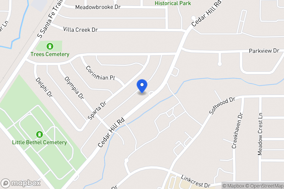 Map of 1703 Cedar Hill Rd