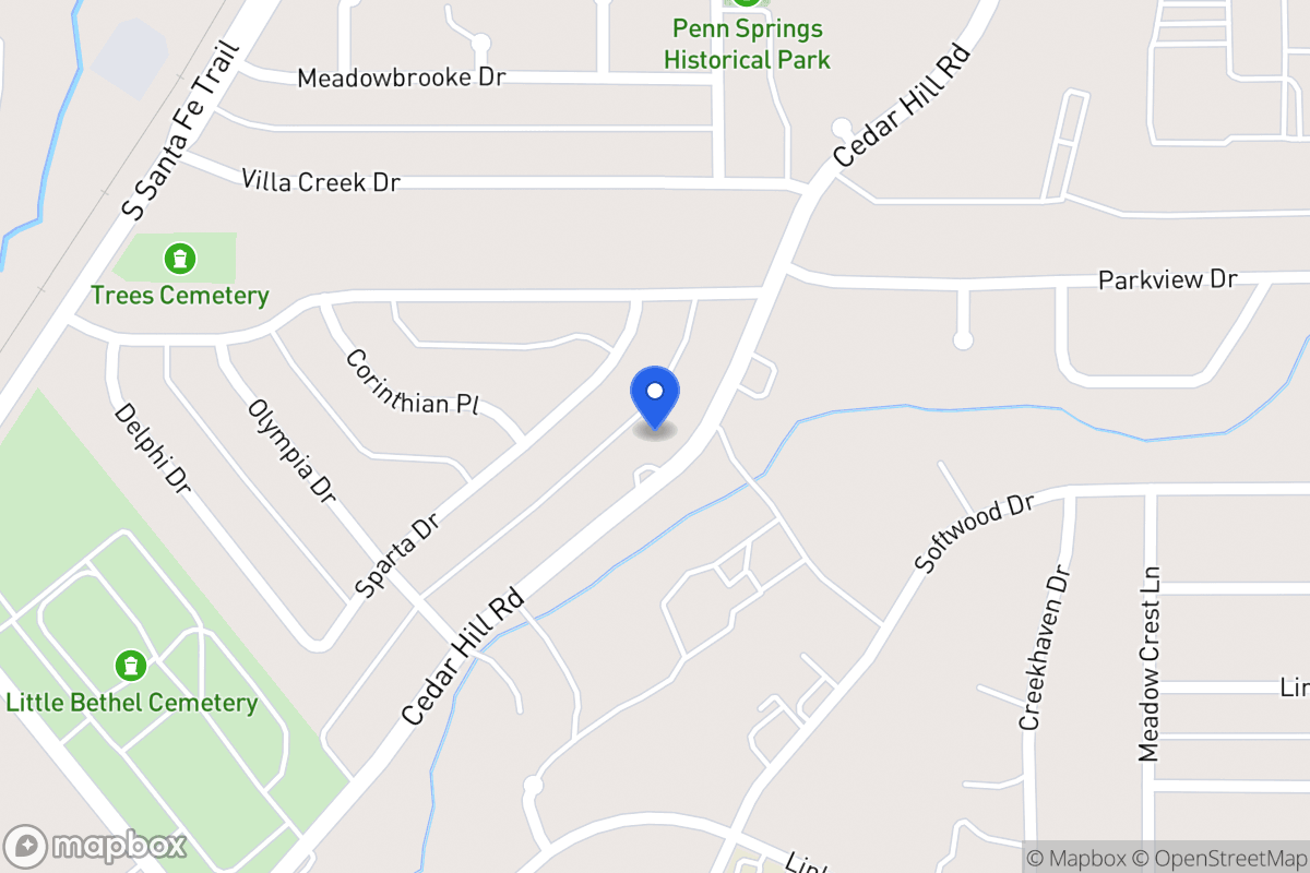 Map of 1623 Cedar Hill Rd